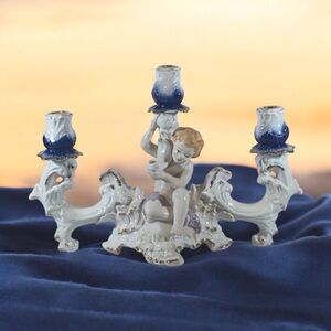 Romanian Porcelain Candelabra